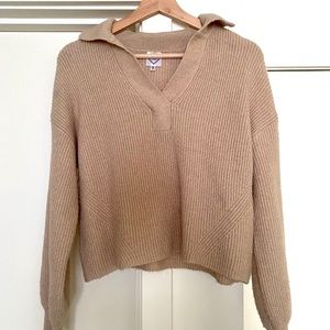 TJ Maxx Beige Cropped Sweater